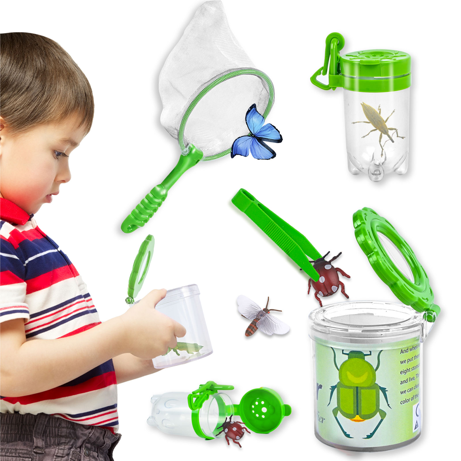 Kids Outdoor Adventure Kit - Boîte d'observation d'insectes pour enfants, outil