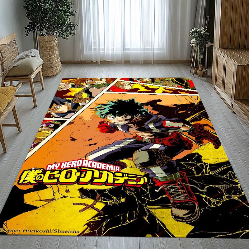 Kids Outdoor Area - Tapis antidérapant pour salon, dessin animé