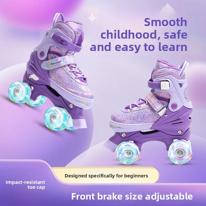 Kids Outdoor Shoes - Chaussures de roller à double rangée,