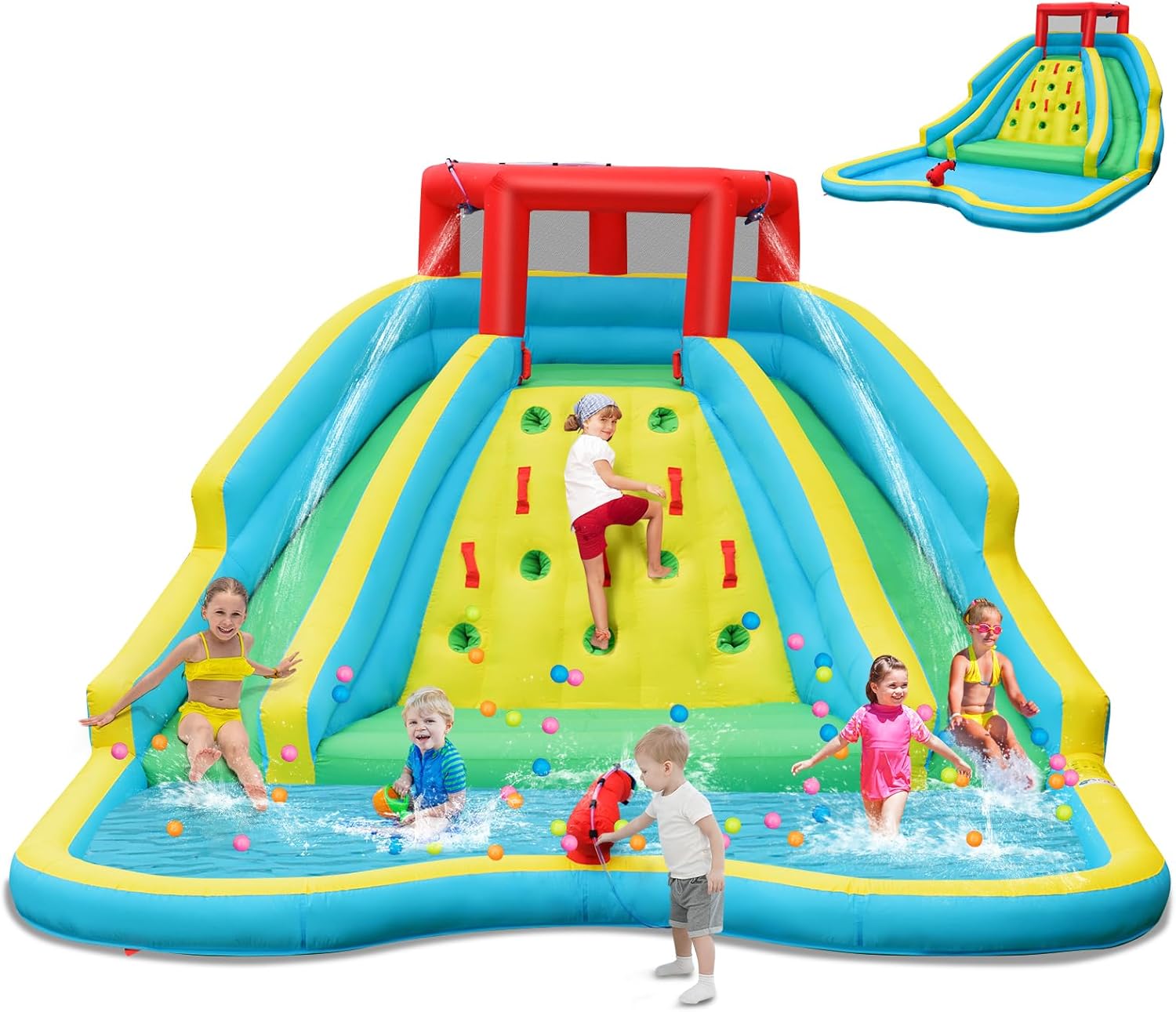 Kids Outdoor Inflatable Water Slide - Toboggan aquatique gonflable géant pour enfants,