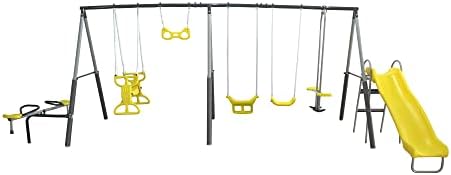 Kids Outdoor Slide Set - Ensemble de balançoires pour enfants Sun