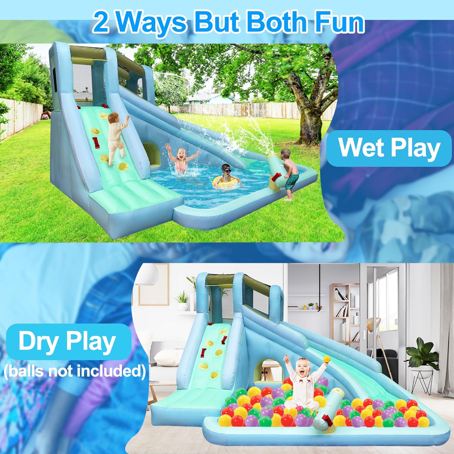 Parc aquatique gonflable 6-en- - Kids Outdoor Inflatable Water Slide avis et prix