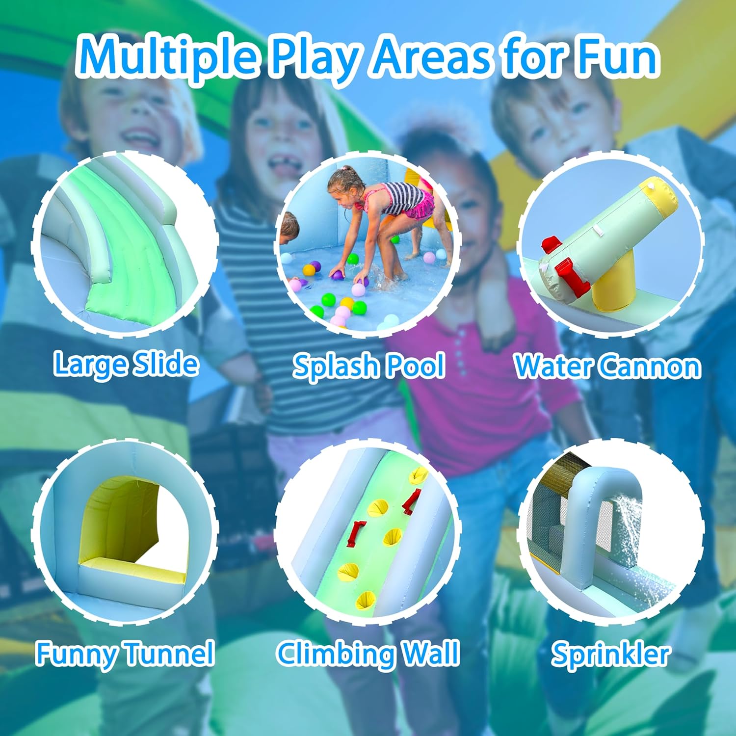 Parc aquatique gonflable 6-en- - Kids Outdoor Inflatable Water Slide avis et prix