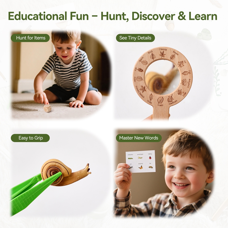 Jouets Montessori en bois, ens - Kids Outdoor Explorer Set avis et prix