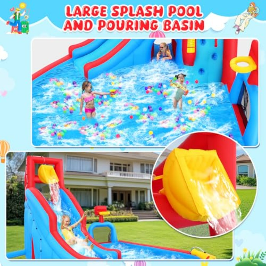 Parc aquatique gonflable pour  - Kids Outdoor Inflatable Water Slide avis et prix