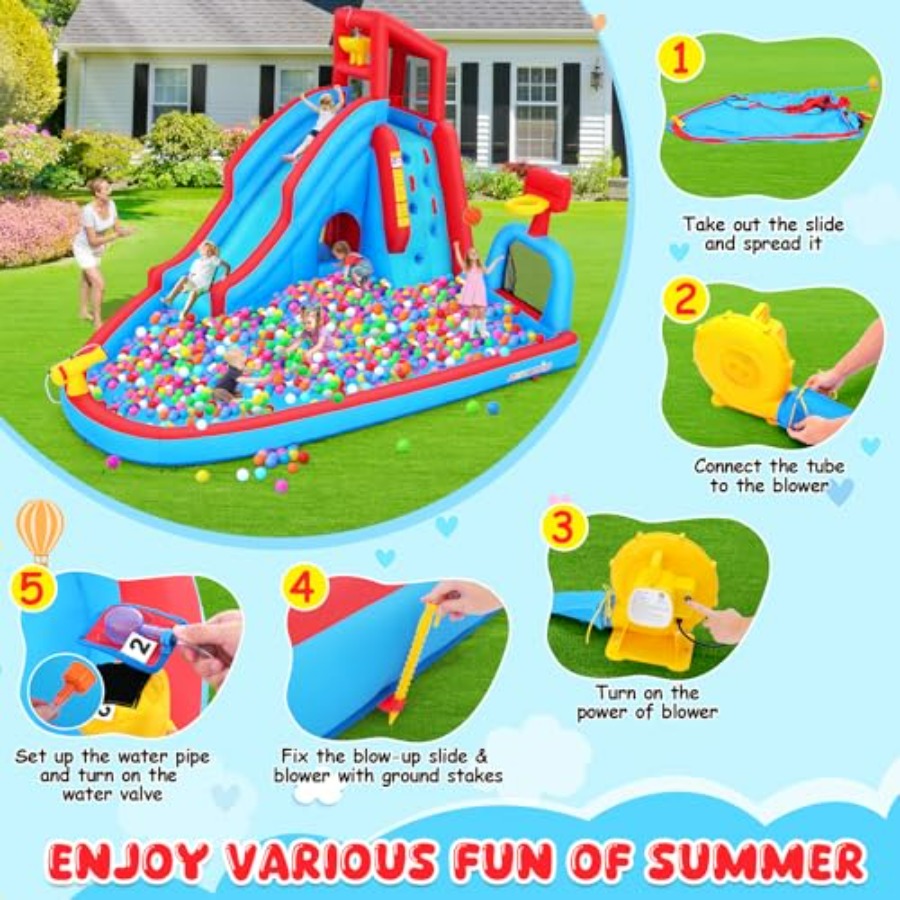 Parc aquatique gonflable pour  - Kids Outdoor Inflatable Water Slide avis et prix