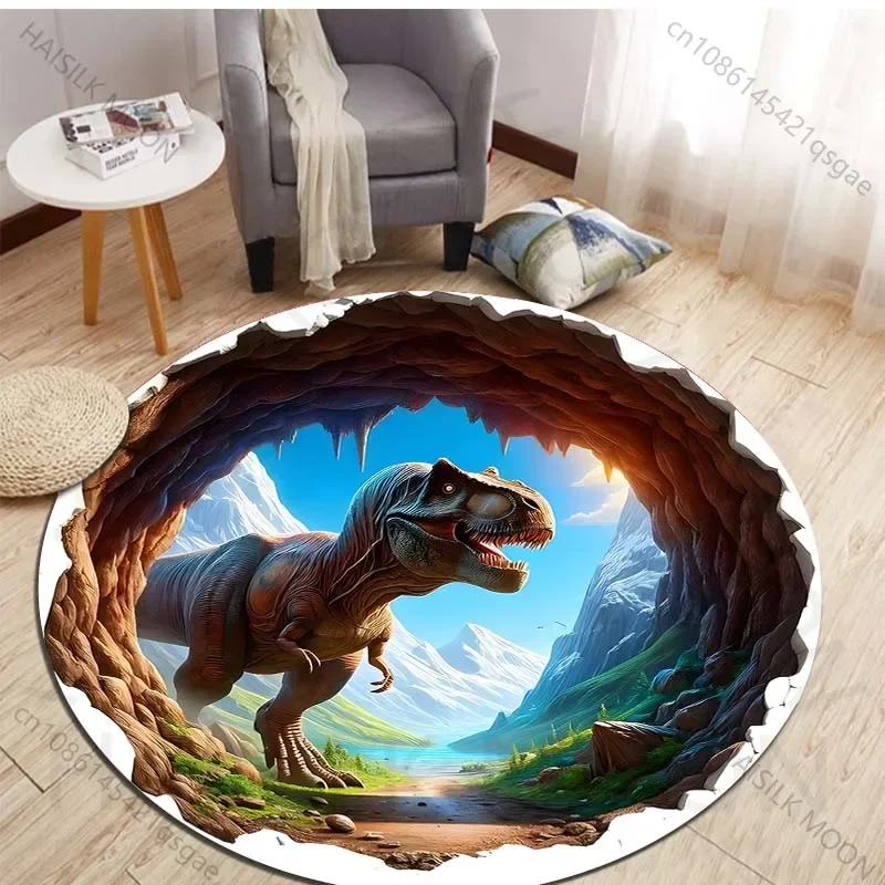 Tapis ronds imprimé dinosaure  - Kids Outdoor Area avis et prix