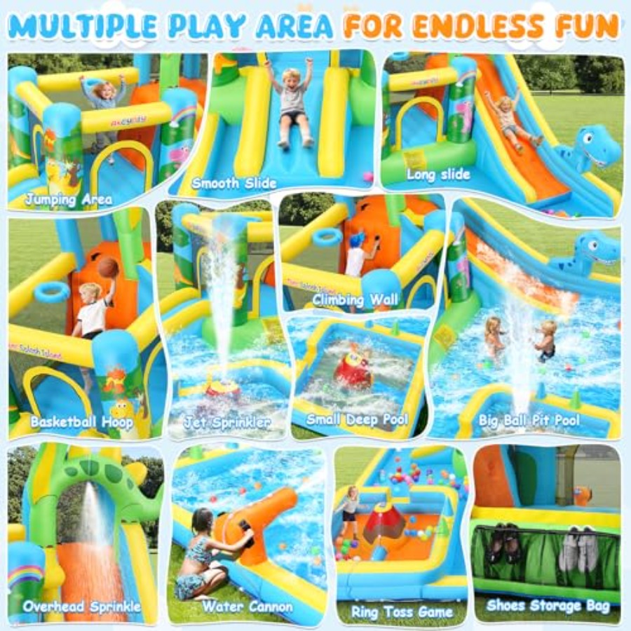 Toboggan aquatique gonflable d - Kids Outdoor Inflatable Water Slide avis et prix