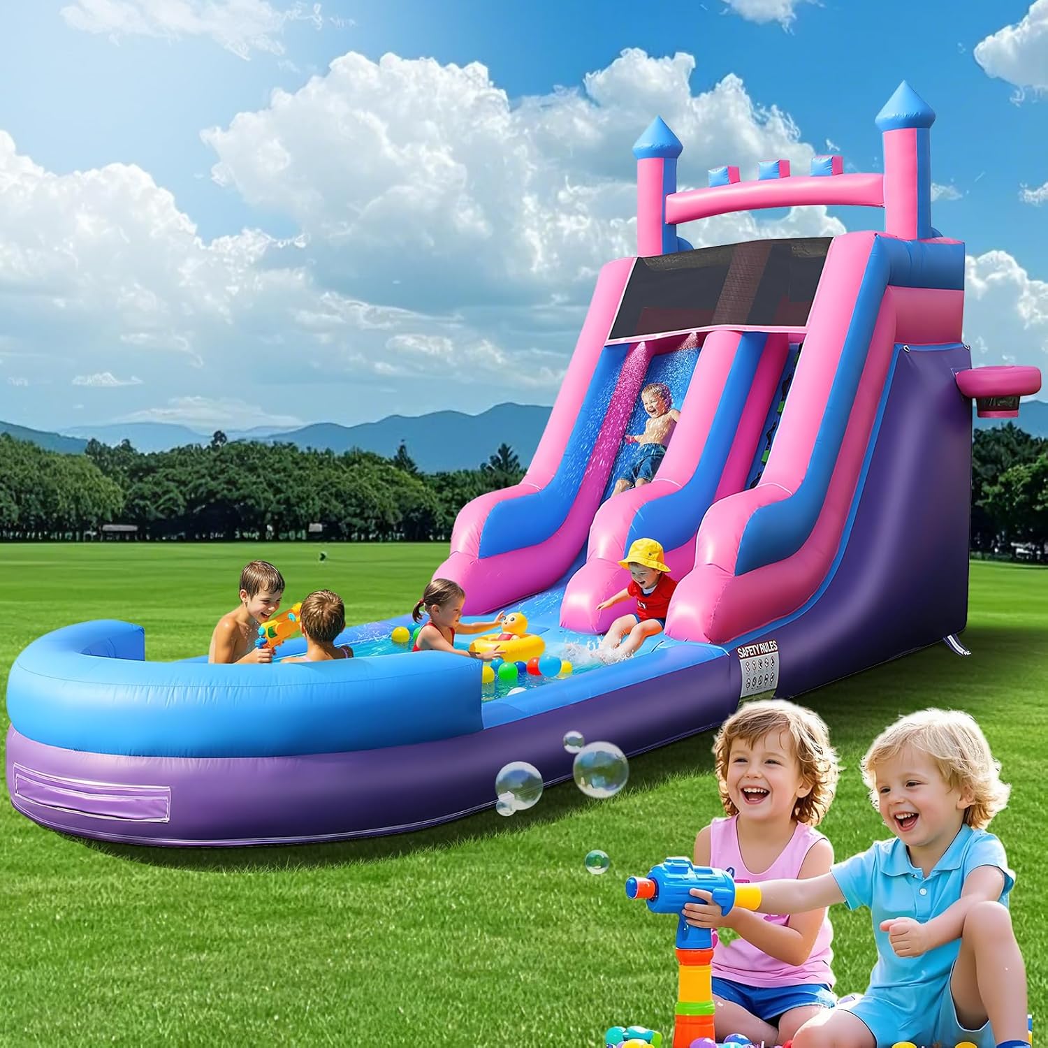 Toboggan aquatique gonflable r - Kids Outdoor Inflatable Water Slide avis et prix