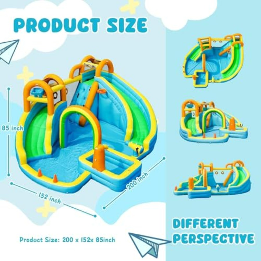 Toboggan aquatique gonflable d - Kids Outdoor Inflatable Water Slide avis et prix