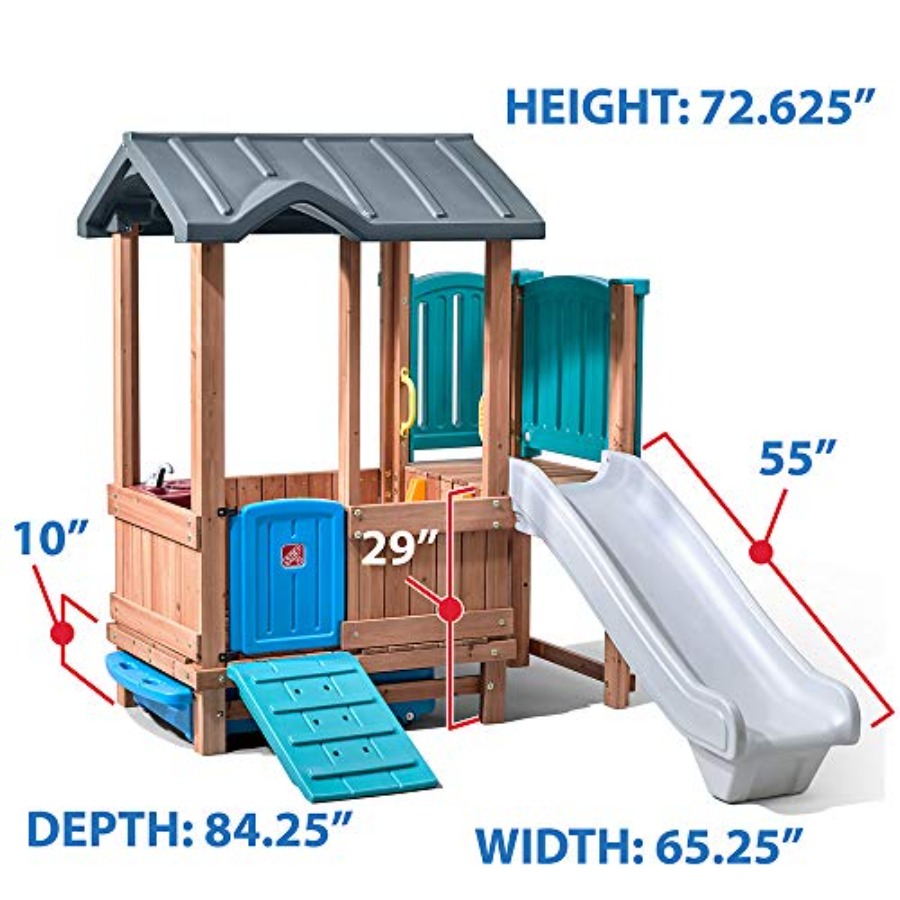 Woodland Adventure Playhouse & - Kids Outdoor Slide Set avis et prix