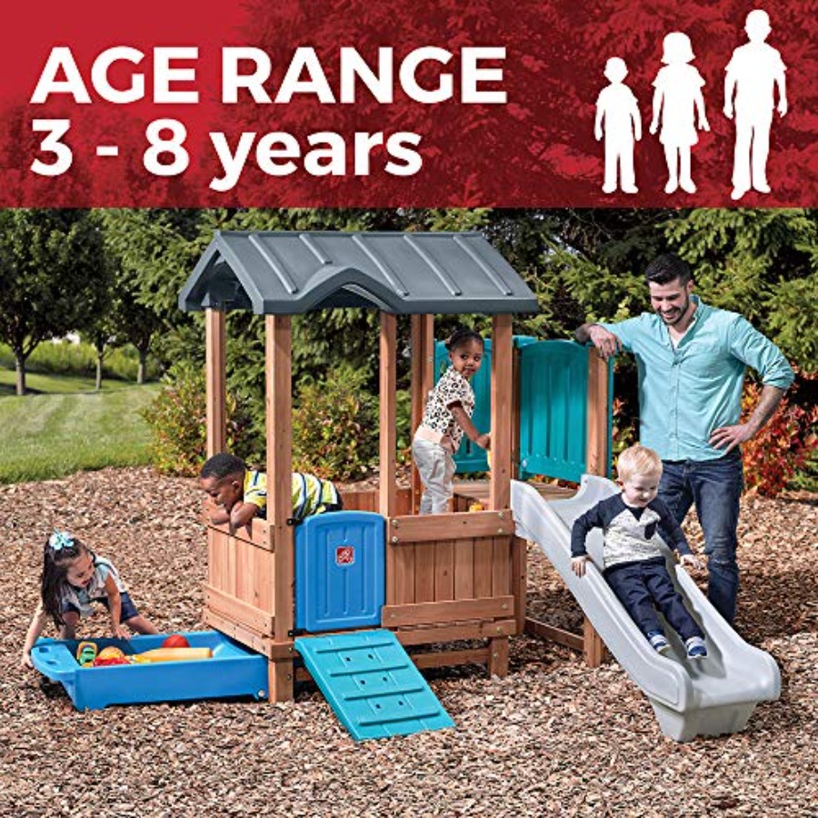 Woodland Adventure Playhouse & - Kids Outdoor Slide Set avis et prix