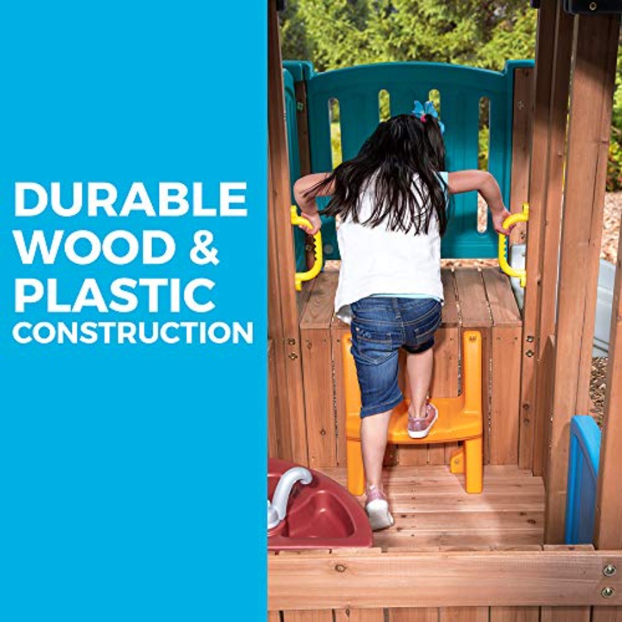 Woodland Adventure Playhouse & - Kids Outdoor Slide Set avis et prix