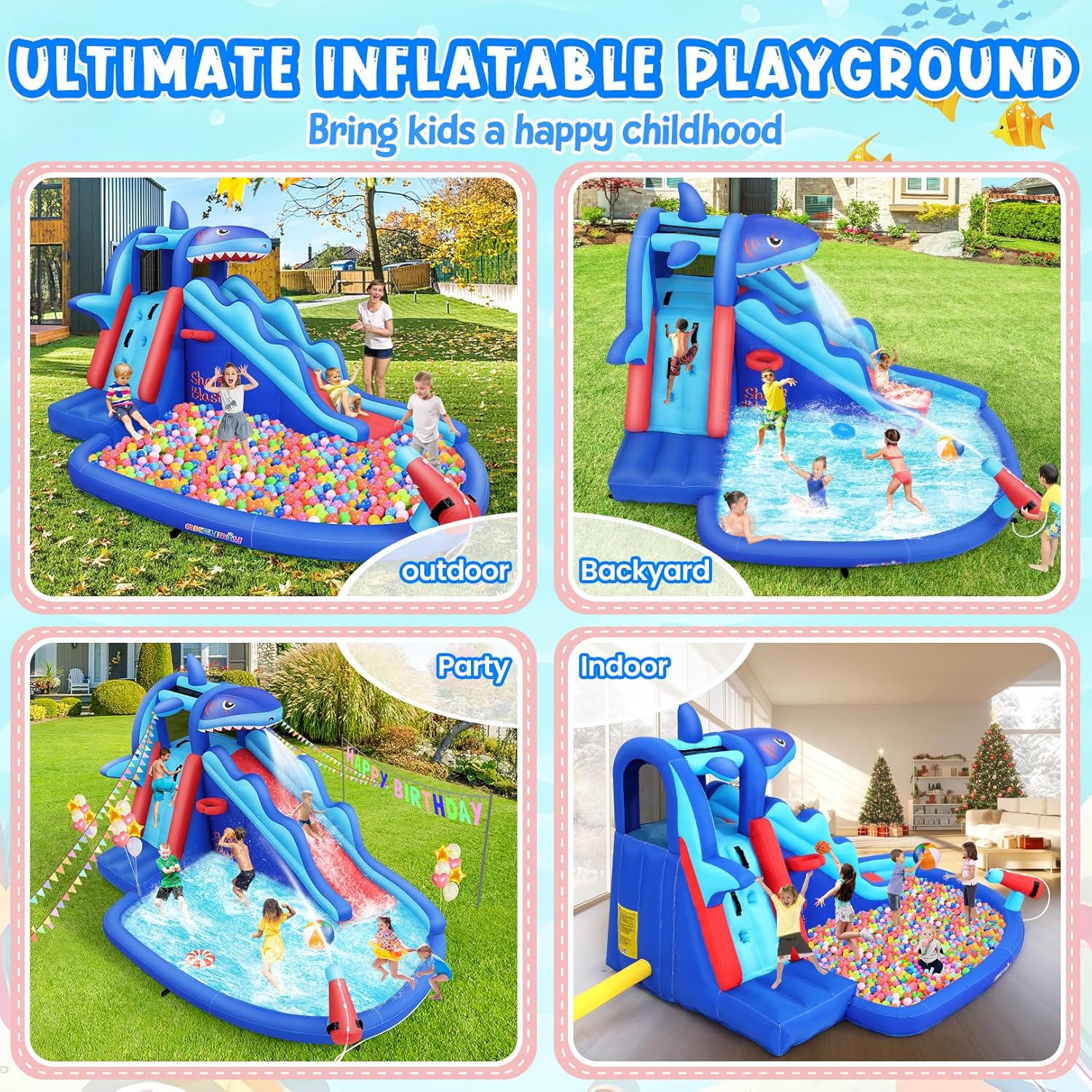 Parc aquatique gonflable sur l - Kids Outdoor Inflatable Water Slide avis et prix