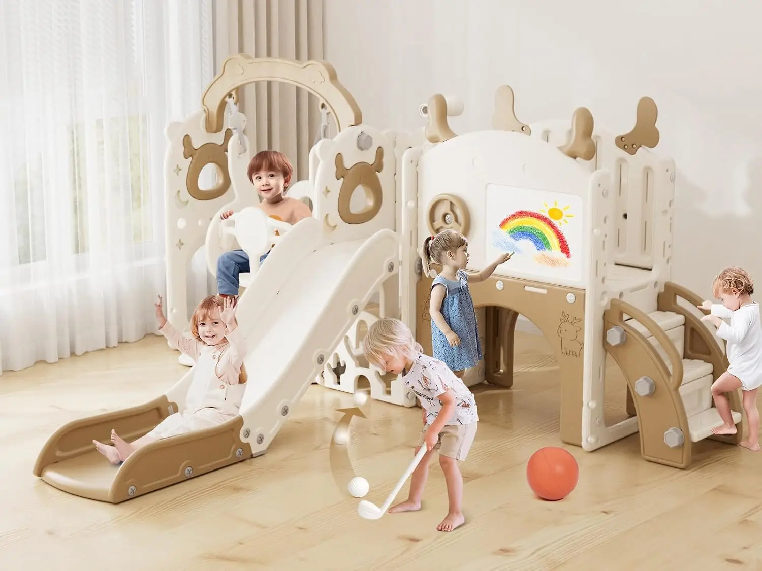 Ensemble toboggan et balançoir - Kids Outdoor Slide Set avis et prix