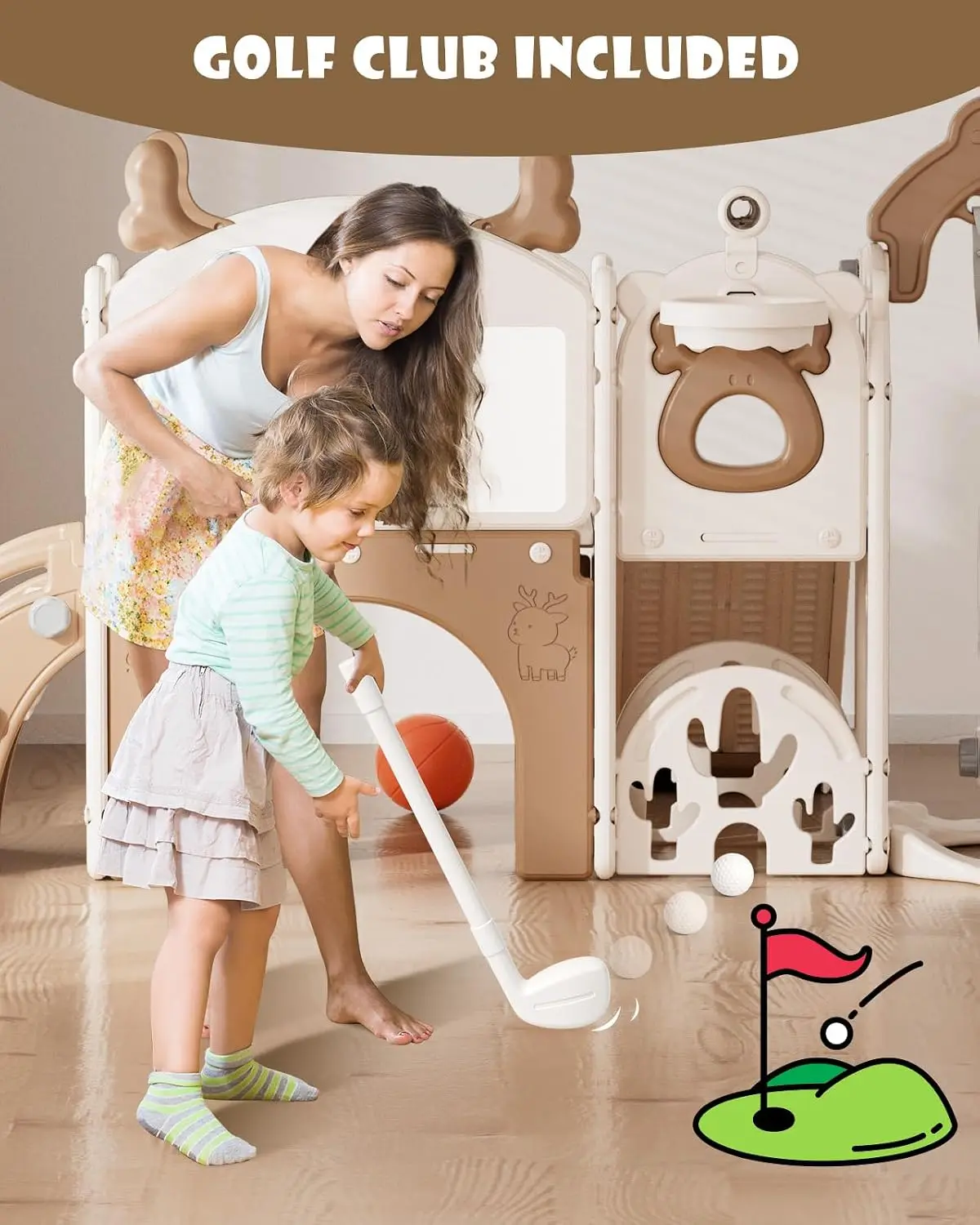 Ensemble toboggan et balançoir - Kids Outdoor Slide Set avis et prix