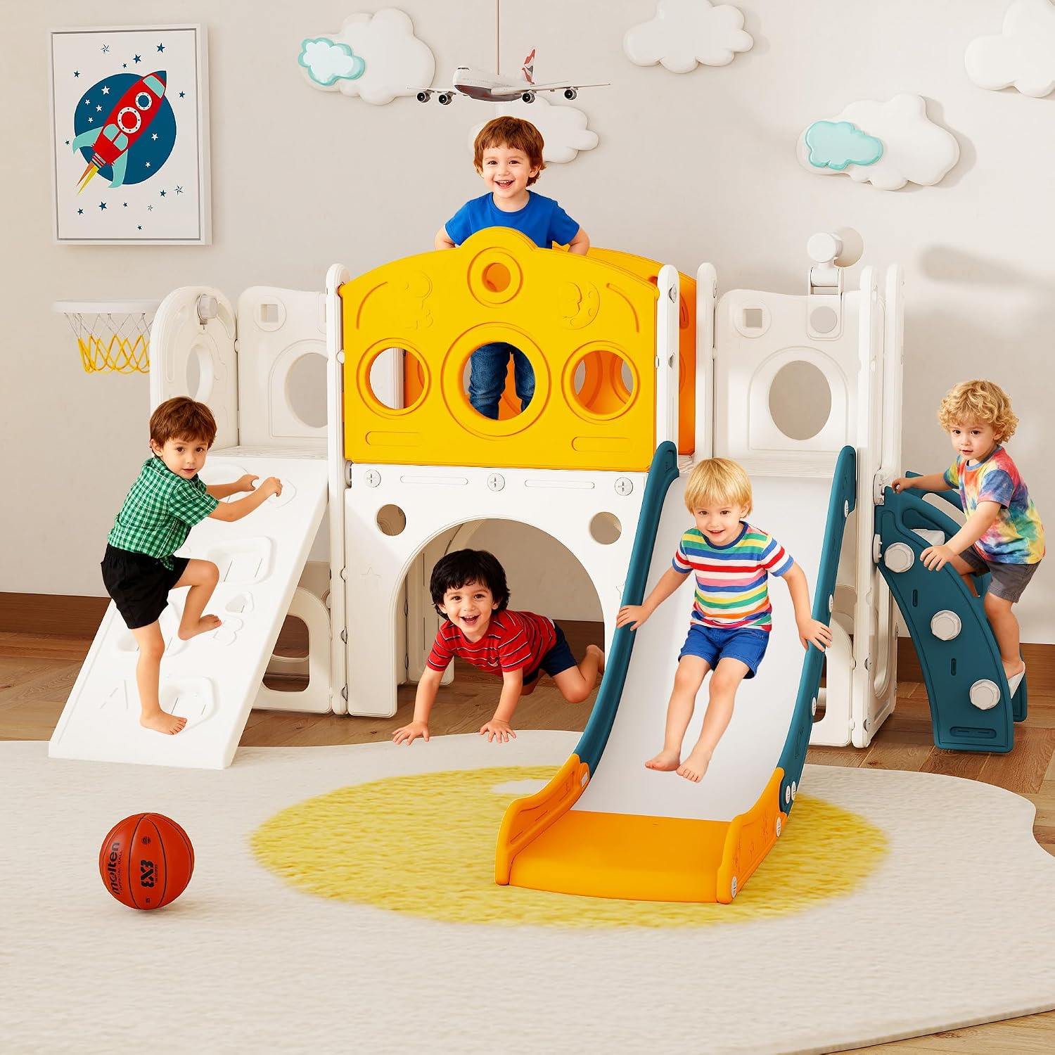 Ensemble de toboggan 9 en 1 po - Kids Outdoor Slide Set avis et prix